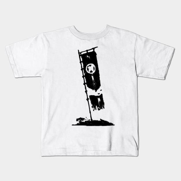 Ghost of tsushima, Flag (Black) Kids T-Shirt by One4an